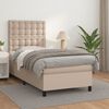 vidaXL Boxspringbett Matratze Cappuccino-Braun 100x200cm Kunstleder