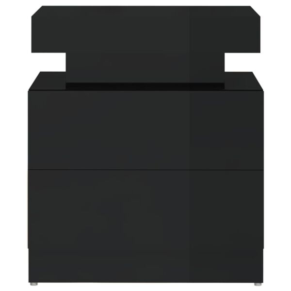 vidaXL Nachttisch Hochglanz-Schwarz 45x35x52 cm Holzwerkstoff