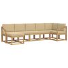 vidaXL Outdoor-Sofagarnitur mit Kissen 7 pcs Wei&szlig; und Beige Polyester