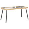 vidaXL Couchtisch Braun und Schwarz 90 x 45 x 43 cm Poly-Rattan