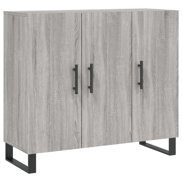 vidaXL Sideboard Grau Sonoma 90x34x80 cm Holzwerkstoff