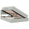 vidaXL LED-Speicherbett mit Matratze Hellgrau 140 x 190 cm Samt