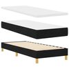 vidaXL LED Boxspringbett mit Kissen Schwarz 80 x 200 cm Stoff