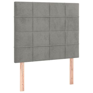 vidaXL Kopfteil Hellgrau 80x5x118/128 cm Samt