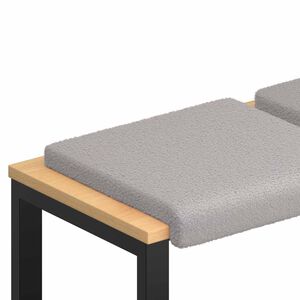 vidaXL Bankkissen 4 stk. Sherpa-Stoff Hellgrau Tiefe 35 cm