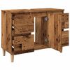 vidaXL Waschbeckenunterschrank Altholz-Optik 80x33x60 cm Holzwerkstoff