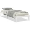 vidaXL Massivholzbett Extra Lang ohne Matratze Wei&szlig; 90x220 Kiefernholz