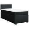 vidaXL Boxspringbett mit Matratze Schwarz 90x200 cm Stoff