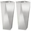 vidaXL Pflanzk&uuml;bel 2 pcs Silber 30 x 30 x 75 cm Edelstahl