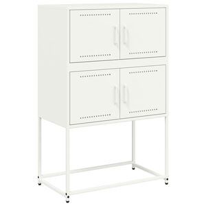 vidaXL Sideboard Wei&szlig; 68,5x38,5x107 cm Stahl