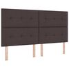 vidaXL Boxspringbett mit Kopfteil Dunkelbraun 180 x 200 cm Stoff