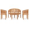 vidaXL 4-tlg. Garten-Lounge-Set Massivholz Teak