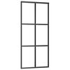 vidaXL Schiebetür mit Beschlag ESG-Glas & Aluminium 90x205 cm
