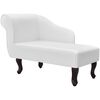 vidaXL Chaiselongue Wei&szlig; Kunstleder