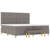 vidaXL Boxspringbett mit Matratze Taupe 200 x 200 cm Stoff