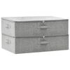 vidaXL Aufbewahrungsboxen 2 Stk. Stoff 70x40x18 cm Grau