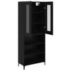 vidaXL Highboard Schwarz Eichen-Optik 69,5 x 34 x 180 cm Holzwerkstoff