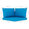 vidaXL 4-tlg. Garten-Lounge-Set mit Kissen in Hellblau