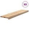 vidaXL Treppenstufen 8 Stk. Unbehandelt 100x30x2 cm Massivholz Eiche