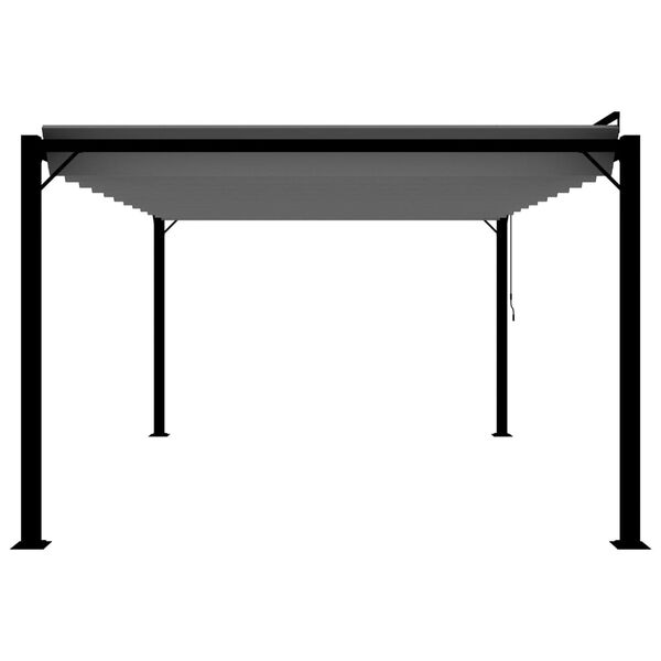 vidaXL Pergola mit Lamellendach 3x4 m Anthrazit Stoff und Aluminium