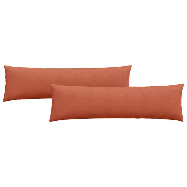 vidaXL Sofakissen 2 Stück Rot-Orange 145 x 40 cm Cordstoff