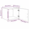 vidaXL Wandschrank Altholz 50 x 42,5 x 40 cm Holzwerkstoff