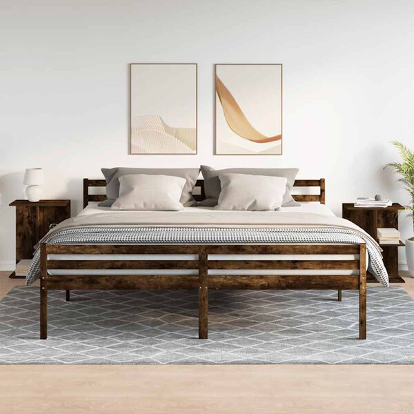 vidaXL Nachttische 2 Stk. R&auml;uchereiche 46,5x29x61 cm Holzwerkstoff