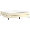vidaXL Boxspringbettgestell Creme 180x200 cm Kunstleder