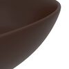 vidaXL Waschbecken Keramik Dunkelbraun Rund