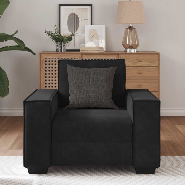 vidaXL Sessel Schwarz 60 cm Samt