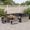 vidaXL Gartensofa-set 12 pcs Grau Poly-Rattan