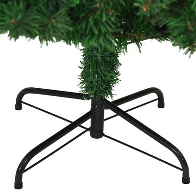 vidaXL Künstlicher Weihnachtsbaum mit Dicken Zweigen Grün 210 cm PVC