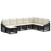 vidaXL Gartensofa-set 8 stk. 8-Sitzer Schwarz Poly-Rattan