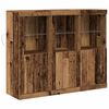 vidaXL LED-Sideboard 3 pcs Altholz 123 x 37 x 100 cm Holzwerkstoff