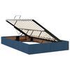 vidaXL Aufbewahrungsbett mit Matratze Blau 120 x 200 cm Stoff
