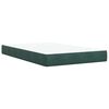 vidaXL Boxspringbett mit Matratze Dunkelgr&uuml;n 120x200 cm Samt