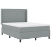 vidaXL Boxspringbett mit Matratze Hellgrau 190 x 140 cm Stoff