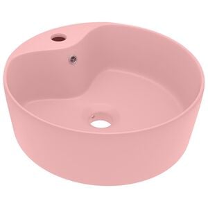vidaXL Luxus-Waschbecken mit &Uuml;berlauf Matt Rosa 36x13 cm Keramik