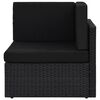 vidaXL 10-tlg. Garten-Lounge-Set Poly Rattan Schwarz