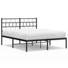 vidaXL Bettgestell mit Kopfteil Metall Schwarz 160x200 cm