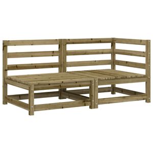 vidaXL Gartensofa 2-Sitzer Kiefernholz Impr&auml;gniert