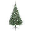 vidaXL K&uuml;nstlicher vorbeleuchteter Weihnachtsbaum Gr&uuml;n 240 cm PVC