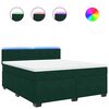 vidaXL Boxspringbett mit Matratze Dunkelgr&uuml;n 180x200 cm Samt