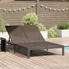 vidaXL Sonnenliege 1-Person Braun 206 x 62,5 x 74 cm Poly-Rattan