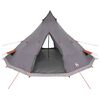 vidaXL Familien-Tipi-Zelt mit Dach Grau und Orange 560 x 560 x 300 cm