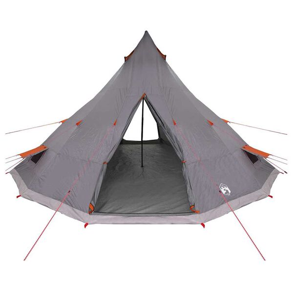 vidaXL Familien-Tipi-Zelt mit Dach Grau und Orange 560 x 560 x 300 cm