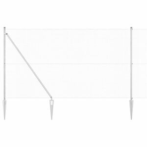 vidaXL Zaunpfosten Silber 25 x 1,5 m (16 x 16 mm Netz) Stahl