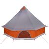 vidaXL Familien-Tipi-Zelt mit Dach Grau und Orange 400 x 346 x 250 cm