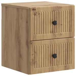 vidaXL Wandmontierter Nachttisch Artisan-Eiche 33 x 34,5 x 40 cm