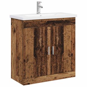 vidaXL Badezimmerm&ouml;bel-Set Altholz 81 x 40 x 84,5 cm Holzwerkstoff